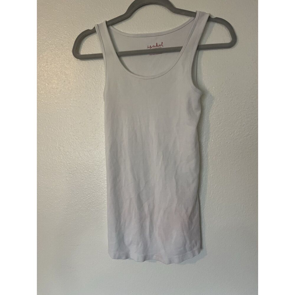 Isabel Maternity by Ingrid & Isabel White Cotton Sleeveless Tank Top S
